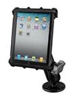 RAM MOUNTS RAM-B-138-TAB8U RAM Flat Surface Mount with Double Socket Arm & Tab-Tite Universal Spring Loaded Cradle for 10" Tablets including HEAVY DUTY CASES