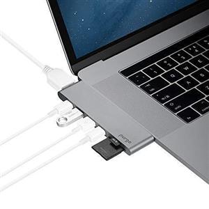 Purgo USB C Hub Adapter for MacBook Air 2019/2018, MacBook Pro 2019/2018-16 with 4K HDMI, Thunderbolt 3, 100W PD, 2 USB 3.0 and SD/Micro Card Readers 