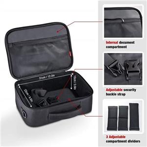 Projector Case, Travel Carrying Bag Internal Dimension 12.2"x 8.3"x 3.9" with Adjustable Shoulder Strap Compartment dividers for Acer, Epson, Benq, LG, Sony (Small) 