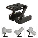 RAINBEAN Z Flex Tilt Tripod Head Aluminum Alloy Folding Quick Release Plate Stand Holder for DSLR Compatible Slide Rail Camera Camcorder Tripod with Spirit Level for Canon Nikon Sony Pentax-Silver