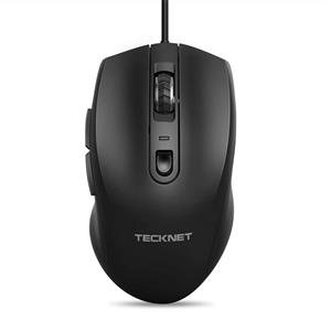 TeckNet Alpha S3 6-Button USB Wired Mouse Optical Office Business Gaming Mouse for Windows, Mac and Linux 