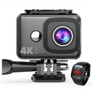 TEC.BEAN 4K Action Camera WiFi 14MP Ultra HD Waterproof Sports Cam 148ft/45M Underwater Camera with 170 Degree Wide Angle Lens and 2.4G Remote, Rechargeable Battery and Accessories Kits