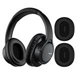 Mpow H7 Plus APTX Bass Bluetooth Headphone Over Ear, 18Hrs Playtime Comfortable Wireless Headphones, Replaceable Earmuffs, Rechargeable CVC6.0 Bluetooth Headset with Mic for Cellphone/Tablet/PC