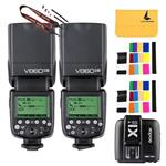 Godox V860II-O 2.4G TTL Li-on Battery 2X Camera Flash Speedlite for Olympus Panasonic Cameras X1T-O TTL 1/8000s HSS 32 Channels 2.4G Flash Trigger Transmitter for Olympus