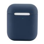 Protective Airpods Case [Front LED Visible][Supports Wireless Charging][Made of 2 Pcs] Shock Proof Soft Skin for Airpods Charging Case 1&2 (Midnight Blue)