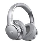 TaoTronics Active Noise Cancelling Bluetooth Headphones HiFi Stereo Wireless Over Ear Deep Bass Headset w/CVC Noise Canceling Microphone 30 Hour Playtime-Silver