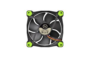 Thermaltake Ring 14 High Static Pressure 140mm Circular Case Radiator Fan with Anti Vibration Mounting System Cooling CL F039 PL14GR Green 