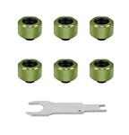 Thermaltake Pacific Green 4 Build-in O-Rings C-Pro G1/4 PETG 16mm OD Compression Fitting 6 Pack CL-W212-CU00GR-B