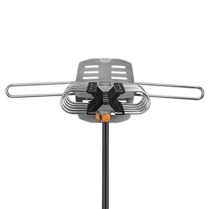 TNP HDTV Digital Outdoor HD Antenna with Signal Amplifier Booster up to 150 Mile Long Range - Over-The-Air (OTA) Free Channels TV Reception UHF/VHF/FM radio With Wireless Infrared Remote Control 
