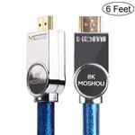 SIKAI 8K Ultra High Speed HDMI 2.1 Cable 4K@60HZ 8K@120Hz 48Gbps 4320P UHD HDR Cord, [OCC Copper Compatible with LG OLED TV, Samsung QLED Apple 4K, VIZIO Roku (6 FEET, Blue) 