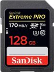 SanDisk 128GB Extreme Pro SDXC UHS-I Card - C10, U3, V30, 4K UHD, SD Card - SDSDXXY-128G-GN4IN