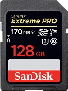 SanDisk 128GB Extreme Pro SDXC UHS-I Card C10, U3, V30, 4K UHD, SD SDSDXXY-128G-GN4IN 