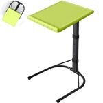 TINTON LIFE Portable Fully Foldable TV Tray Adjustable Height Tray Removable Side/Snack/End Table for Bed Sofa Laptop Desk Stand Easy Storage, Green
