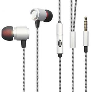 G7 ThinQ Compatible Hi Fi Sound Earbuds Hands Free Earphones w Mic Metal Headphones Headset Wired 3.5mm Silver for LG 