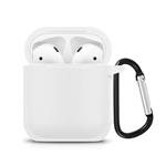 ZALU Compatible for AirPods Case with Keychain, Shockproof Protective Premium Silicone Cover Skin for AirPods Charging Case 2 & 1 (AirPods 1, Clear)