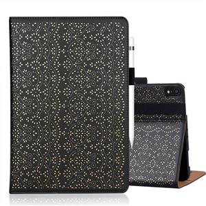 WWW Apple iPad Pro 12.9" 2018 Case,[Luxury Laser Flower] Premium PU Leather Case Protective Cover with Auto Wake/Sleep Feature and Multiple Viewing Angles for Apple iPad Pro 12.9" 2018 Black 