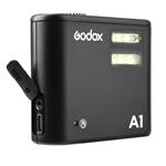 Godox A1 Smartphone Flash 6000K Flash Speedlite w/5600K LED Modeling Lamp OLED Display 2.4G Wireless X System Support Phone APP Remote Control Master Slave Functions for iPhone 7/7 plus/6s/6s Plus