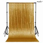 Gold Shimmer Sequin Fabric Photography Backdrop (4FTX7FT)