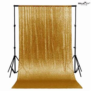 Gold Shimmer Sequin Fabric Photography Backdrop (4FTX7FT) 