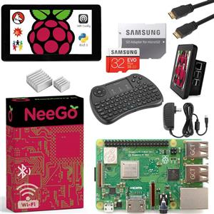 Raspberry Pi 3 B Plus Ultimate Kit Complete Set Includes pi Motherboard 7” Touchscreen Display Power Supply 32GB SD Card Heatsinks Official Case 6ft HDMI Cable Keyboard 