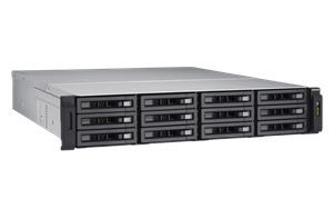 ذخیره ساز تحت شبکه کیونپ مدل TES-1885U-D1521-16GR QNAP | TES-1885U-D1521-16GR-US | QNAP 12 (+6) Bay 10GbE NAS and iSCSI/IP-SAN, SAS/SATA 6G, Xeon D-1521 2.4GHz, 16GB ECC RAM, 4-LAN, Built-in 2x10Gb SFP+, 40GbE-Ready (900GBx 12) Bundle.