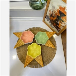 بستنی خوری سرامیکی مدل قیفی