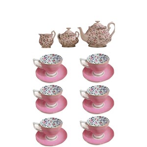 سرویس چای خوری ۱۵ پارچه ۶ نفره طرح کلاسیک کد ۱۹۹۶