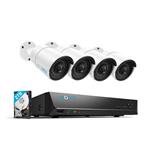 Reolink 4MP 8CH PoE Video Surveillance System, 4pcs Wired Outdoor 1440P PoE IP Cameras, 5MP 4MP Supported 8 Channel NVR Security System with 2TB HDD for 24/7 Recording RLK8-410B4