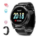 GOKOO Smart Watch for Men with All-Day Heart Rate Blood Pressure Sleep Monitor IP67Waterproof Activity Tracker Notification Camera Music Control Black