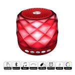 Wireless Bluetooth Speaker,Mini Portable Stereo Sound Speaker with 7 Color-Changing Light Themes for Home,Party,Outdoors,Backyard,Build in Mic,FM Radio,Support TF Card (Red)
