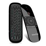 Wechip 2.4G Smart TV Wireless Keyboard Fly Mouse W1 Multifunctional Remote Control for Android TV Box/PC/Smart TV/Projector/HTPC/All-in-one PC/TV (Black)