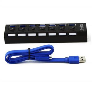 Multi Ports 6-Port USB 2.0 Hub High Speed USB Expander with SD/TF Card Reader LED Breathing Light Data Transmission Splitter for PC Laptop Computer Accessories (White) 