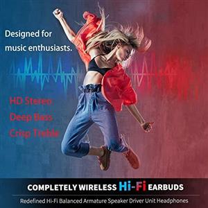 Wireless Earbuds, Mifo O5 Bluetooth 5.0 IPX7 Waterproofed Bluetooth Earbuds,HiFi Stereo in-Ear Earphones w/Mic, 100 Hours Playback Noise Cancelling Headsets2600mAH Charging Case,Warranty(Professional) 