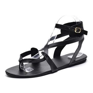 Women Cross Strap Flat Sandals Low Bottom Flip Flop Shoes Size 9 Beach Slippers Hemlock US 7 Black 