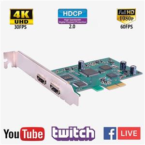 Y&H HDMI Capture Card OBS Studio Live Streaming 1080P 60FPS Audio and Video Game Record Device PCIE Port Plug and Play for PS3 PS4 Xbox One 360 Wii U and Nintendo Switch