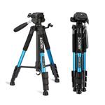 ZOMEI 55" Compact Light Weight Travel Portable Folding SLR Camera Tripod for Canon Nikon Sony DSLR Camera Video with Carry Case（Blue)