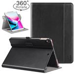 Ztotop Case for iPad Air 10.5" (3rd Gen) 2019/iPad Pro 10.5" 2017, [360 Degree Rotating/Genuine Leather] Business Folio Multi-Angle Viewing Stand Cover with Auto Wake/Sleep, Black