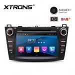 XTRONS 8 inch Touch Display Android 8.1 Quad-Core Car Stereo Radio Navigator GPS DVD Player with Bluetooth 5.0 USB SD Port Supports DVR 4G 3G OBD TPMS Backup Camera SWC for Mazda 3 2010-2013