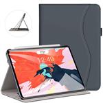 Ztotop for iPad Pro 12.9 Case 2018, Premium PU Leather Slim Stand Cover Folio Case for 2018 iPad Pro 12.9-inch 3rd Generation (Latest Model) with Auto Sleep/Wake, Pencil Strap Holder - Dark Gray