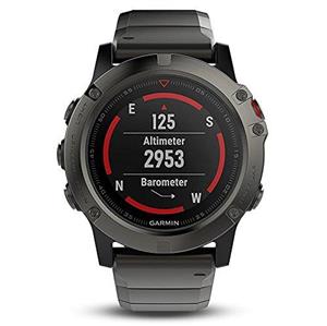 Wearable4U Garmin Fenix 5X Sapphire Multisport GPS Watch with Preloaded Topo Maps Ultimate Power Bundle 