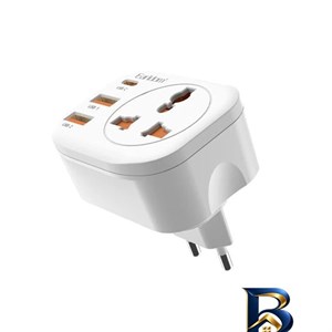 تبدیل دیواری و شارژر ارلدام مدل ۴IN۱ POWER SOCKET اصل