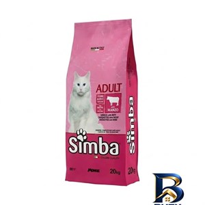غذای خشک گربه بالغ مونژه مدل Simba Adult Cat Kibbles با طعم گوشت گاو و وزن 20 کیلوگرم