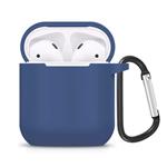 ZALU Compatible for AirPods Case with Keychain, Shockproof Protective Premium Silicone Cover Skin for AirPods Charging Case 2 & 1 (AirPods 1, Royal Blue)