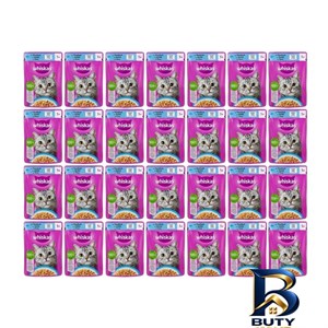 پوچ گربه بالغ ویسکاس مدل JELLY با طعم ماهی تن وزن ۸۵ گرم بسته ۲۸ عددی