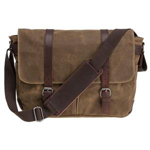 Waterproof Waxed Canvas 15" Macbook pro/ 14'' Laptop Messenger Bag Men Business Vintage shoulder bag/Briefcase