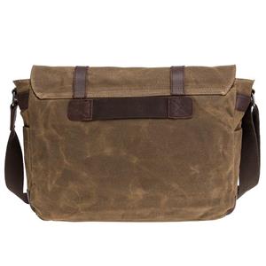 Waterproof Waxed Canvas 15" Macbook pro/ 14'' Laptop Messenger Bag Men Business Vintage shoulder bag/Briefcase