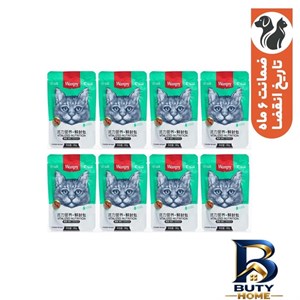 پوچ گربه ونپی مدل مرغ و میگو وزن 640 گرم بسته ۸ عددی