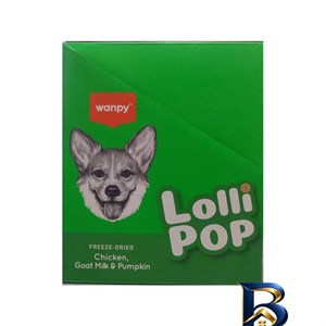 تشویقی سگ ونپی مدل Freeze Dried Lollipop طعم مرغ و کدو تنبل وزن ۱۴ گرم بسته ۱۰ عددی