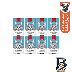 پوچ گربه ونپی مدل مرغ و خرچنگ وزن 640 گرم بسته ۸ عددی