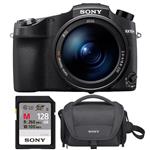 Sony RX10 IV Cyber-Shot High Zoom 20.1MP Camera with 24-600mm F.2.4-F4 Lens Soft Carrying Case 128GB SDXC Memory Card